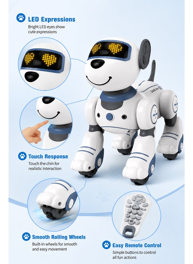 Smart Robot Dog Toy for Kids – Interactive Electronic Puppy with Touch Response, LED Eyes, Music, Dancing Tricks, Follow Mode & Remote Control Toy for Ages 3+ - Image 5