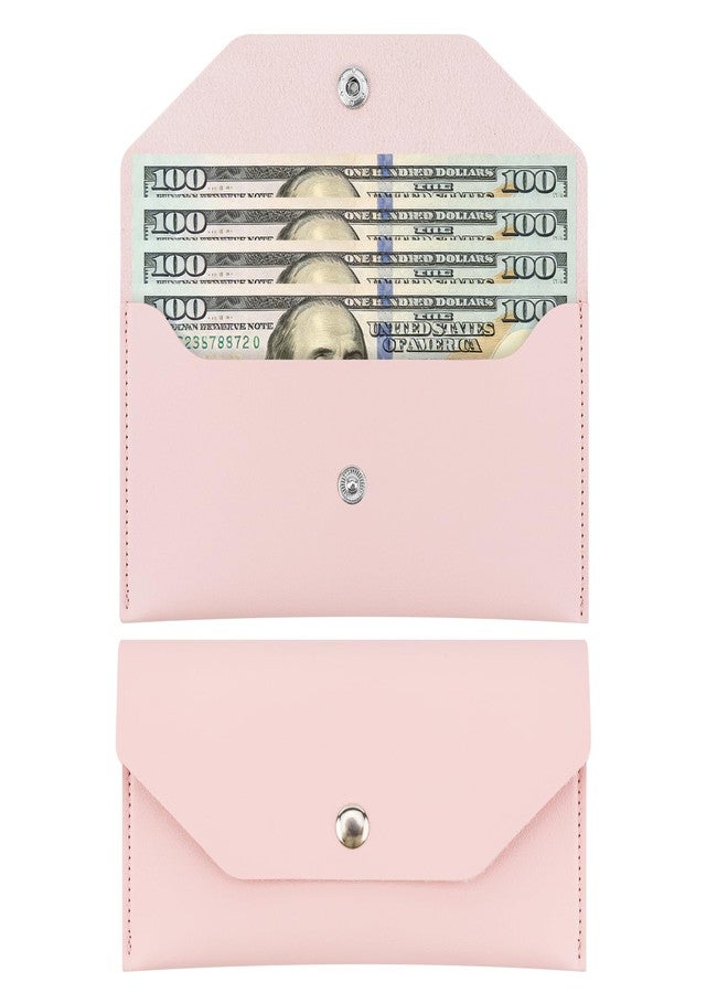 Abvsdu 1 Pieces Money Saving Binder, Black PU Leather Cash Envelopes Cash Wallet, Reusable Money Saving Binder for Wallets with Cash Envelope Tab Stickers for Bill Planner, pink, 6.9 x 3.6 inches - Image 1