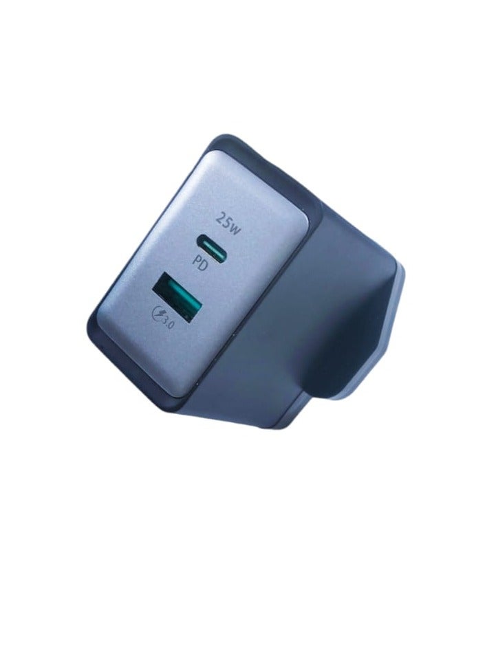 كيندو شاحن حائط عالمي 25 وات (منافذ Type-C PD+ USB) - Image 1