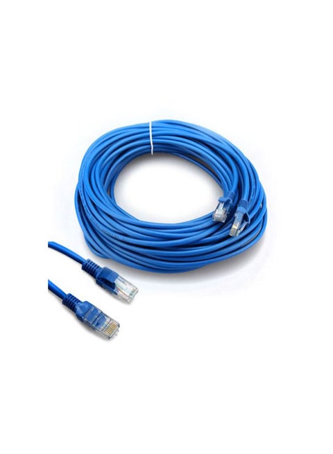 30m Rj45 Cat5e Ethernet Network Lan Internet Router Cable Blue Patch Pc