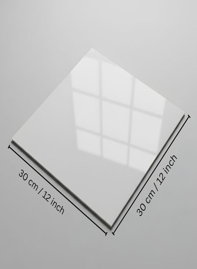 SMILEDRIVE® Acrylic White & Black Reflective Display Table Riser for Professional Product Photography - White and Black - 12 x 12 inch - Set of 2 - Image 3