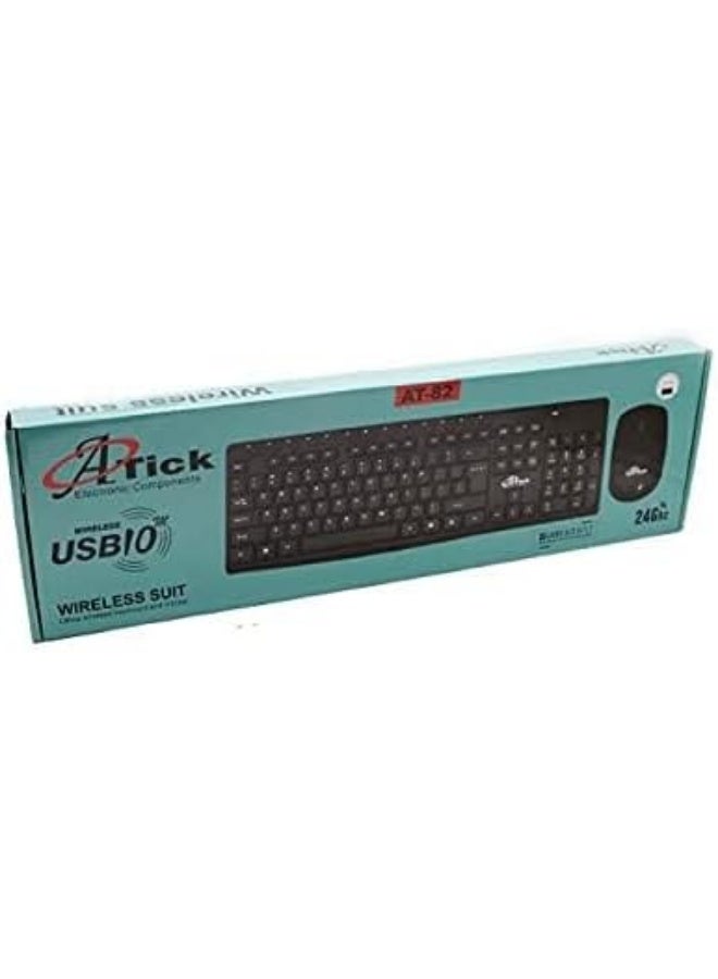 ATick Keyboard compatible with PC and laptop - AT82, Black - Image 1