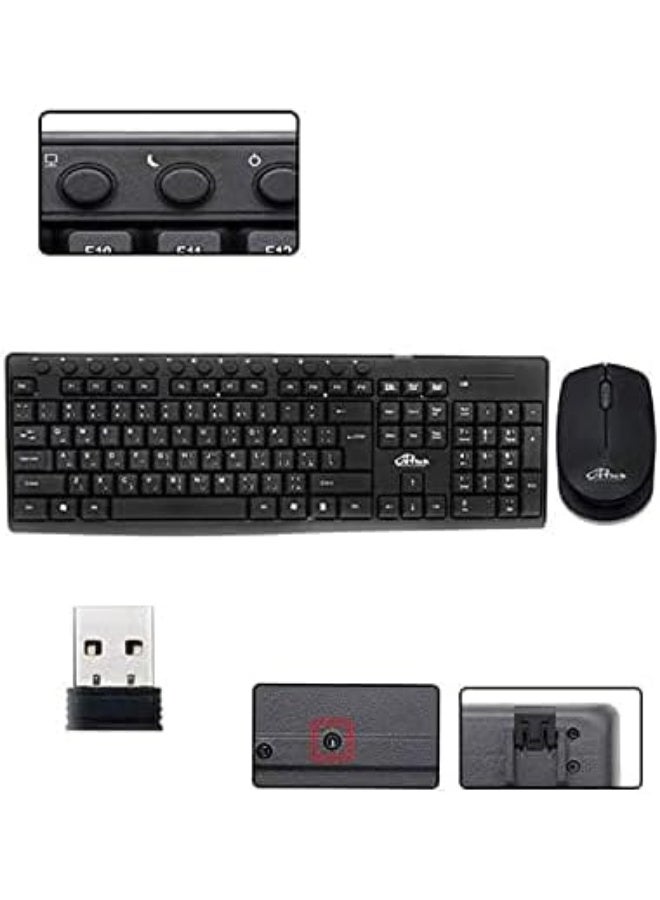 ATick Keyboard compatible with PC and laptop - AT82, Black - Image 2