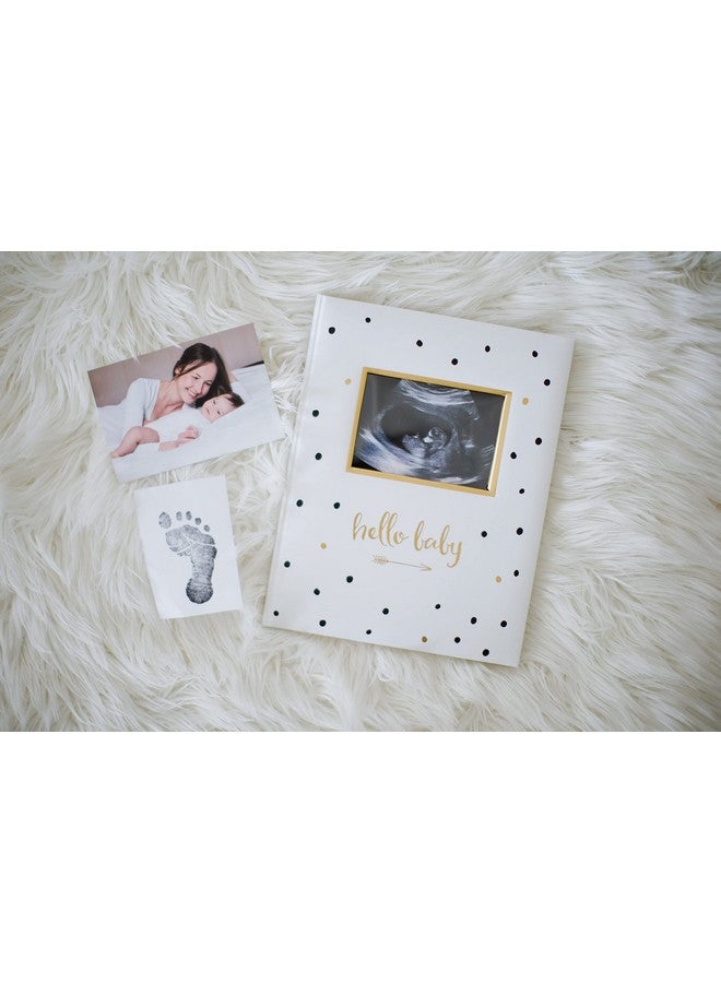 pearhead كتاب ذكريات الطفل في السنوات الخمس الأولى تذكار محايد للجنس للآباء الجدد والمرتقبين يوميات الحمل والمعالم 50 صفحة للتعبئة بنقاط سوداء وذهبية - Image 5