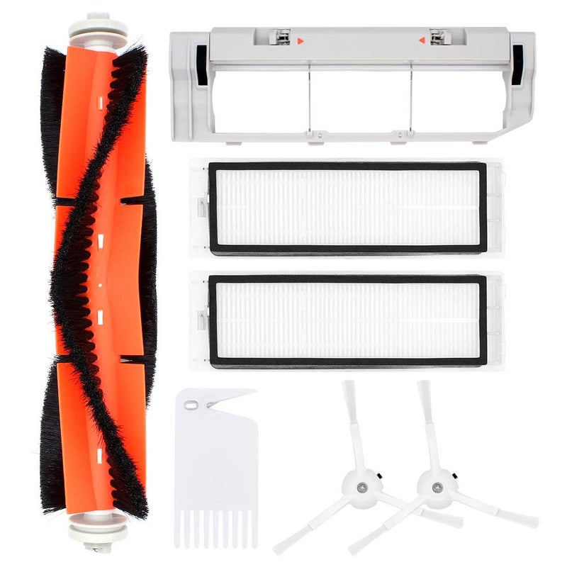 DingGreat Accessory Kit for Xiaomi Roborock S55 S50 S51 Robot Vacuum Cleaner  Replacement Parts Pack With Main Brush 2 HEPA Filters 2 Side Brushes Main Brush Cover Cleaning Tool