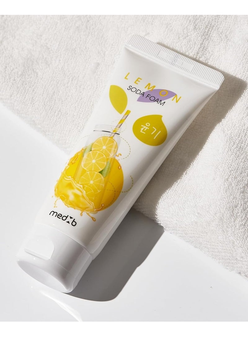 MED B Medb Lemon Soda Foam Cleanser, Lemon scented face foam cleanser, 100ml  - Image 1