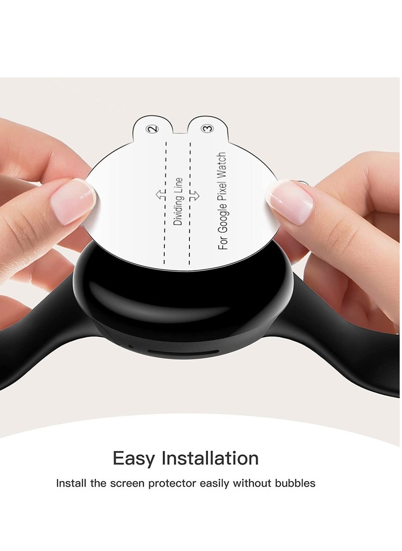 Excefore - Watch Screen Protector for Google Pixel Watch 2022, Anti-Scratch Self-Healing Soft TPU Film, HD Clear, Bubble Free, Easy Installation 6-Pack - Image 1