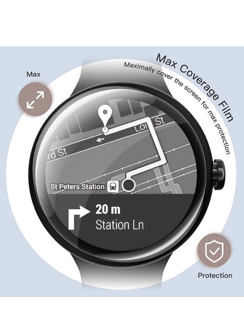 Excefore - Watch Screen Protector for Google Pixel Watch 2022, Anti-Scratch Self-Healing Soft TPU Film, HD Clear, Bubble Free, Easy Installation 6-Pack - Image 1
