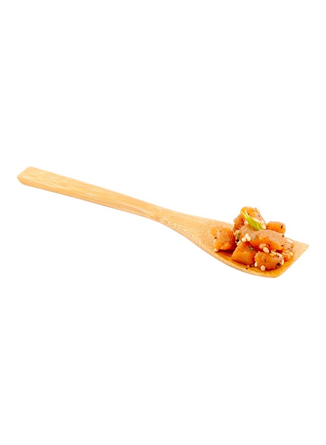 Restaurantware 5.9 Inch Bamboo Spatula, 100 Bamboo Spoons For Cooking - Flat, Sustainable, Bamboo Bamboo Serving Spoons, For Plating Or Serving At Large Catered Events  - Image 2