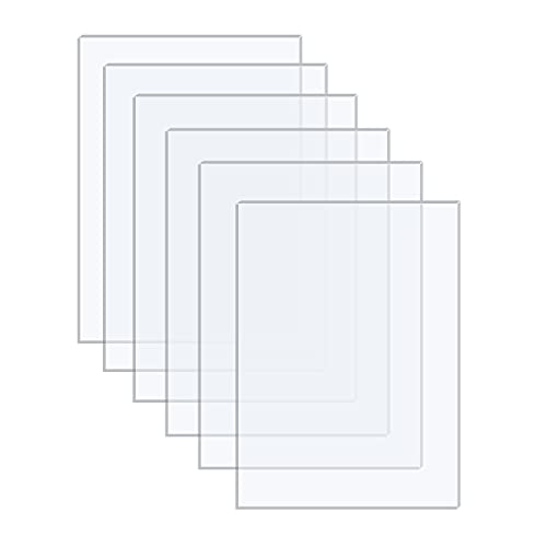 Langaelex 6 Pack of Acrylic Sheets 5x7-0.043" Thick Clear Extruded Plexiglass Sheets for Crafts, Picture Frame, Projects Display & DIY - Image 1