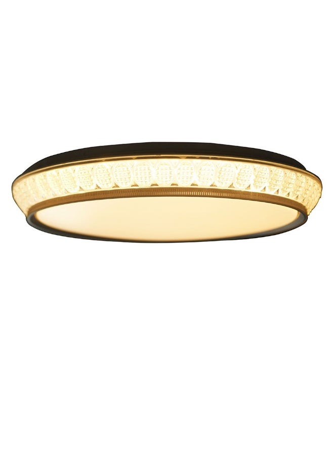 DANUBE HOME Danube Home Maha Modern Flushmount For Bed Room| Ceiling Light With Inbuilt LED| 96W Dimmable Flush Mount Light | Ceiling Lamp| L50xW50xH9cm|Round Iron Frame, White Grey (1 Year Warranty)  - Image 4