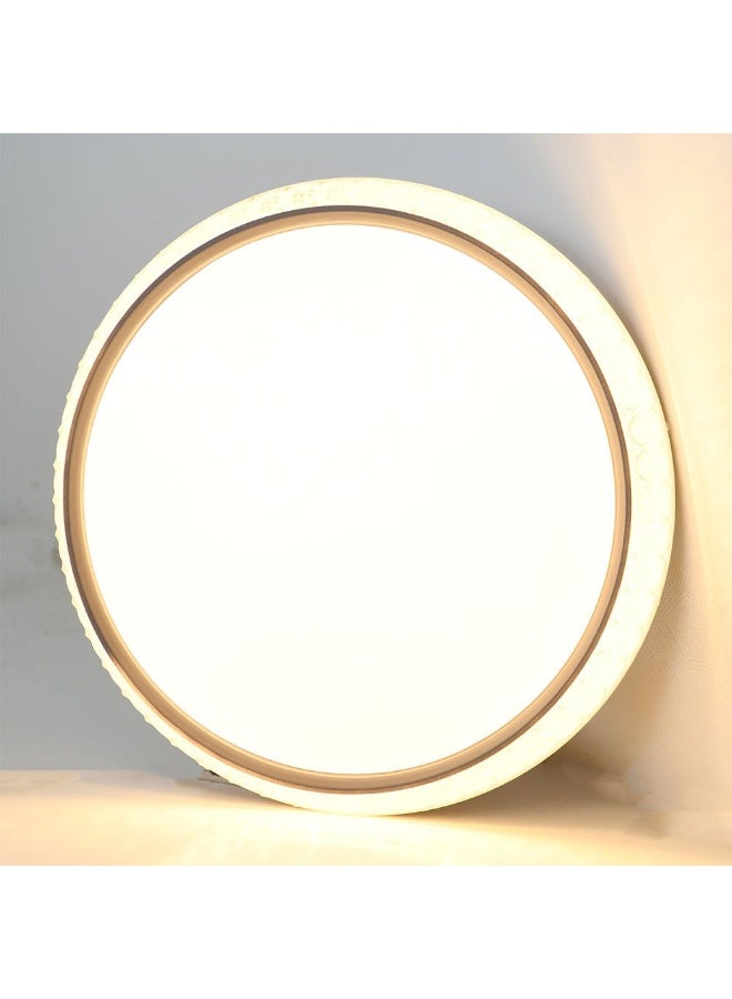 DANUBE HOME Danube Home Maha Modern Flushmount For Bed Room| Ceiling Light With Inbuilt LED| 96W Dimmable Flush Mount Light | Ceiling Lamp| L50xW50xH9cm|Round Iron Frame, White Grey (1 Year Warranty)  - Image 1