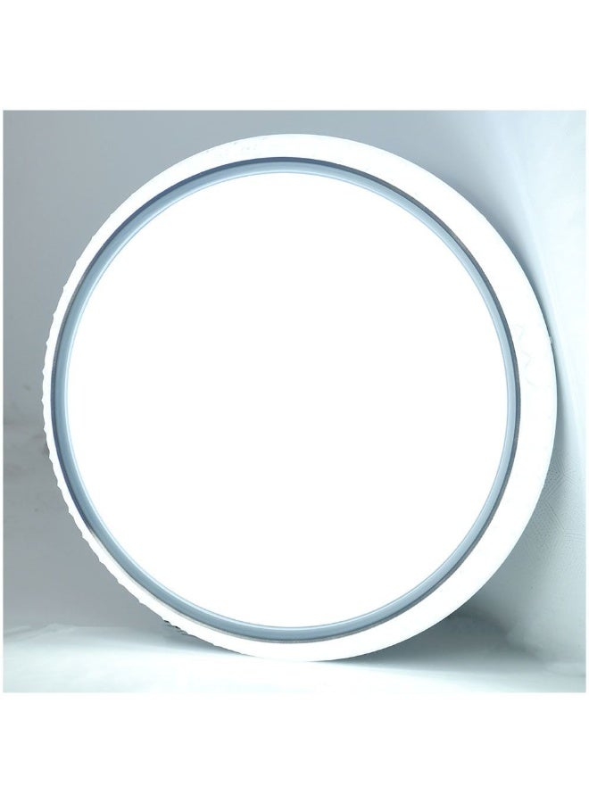 DANUBE HOME Danube Home Maha Modern Flushmount For Bed Room| Ceiling Light With Inbuilt LED| 96W Dimmable Flush Mount Light | Ceiling Lamp| L50xW50xH9cm|Round Iron Frame, White Grey (1 Year Warranty)  - Image 2