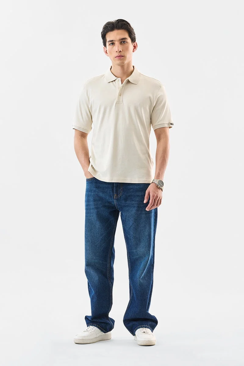 سنيتش تي شيرت بولو قطن % بقصة عادية