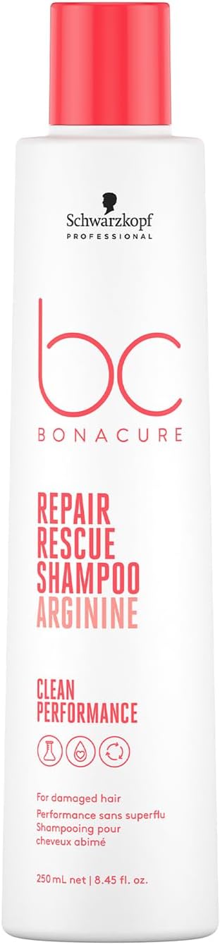 Schwarzkopf Professional شامبو شوارزكوف بروفيشينال بوناكير لإصلاح الشعر التالف مع مركب العناية النباتية تكنولوجيا الأرجينين متساوي الخلايا ترطيب واستعادة قوة الشعر الداخلية خالي من الكبريتات 250 مل - Image 1