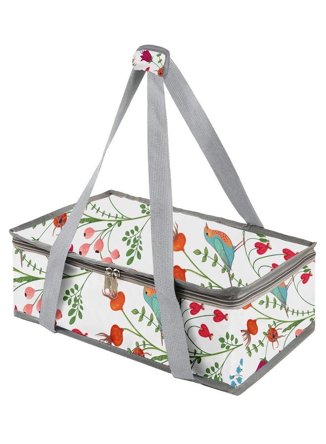 QEES Casserole Carrier For Hot or Cold Food,Casserole Carrier,Pie Carrier,Casserole Dish With Lid and Carrying Case,Insulated Food Warmer Bag For Party/Picnic.Keep Food Warm Pioneer Woman Dishes (Bird) - Image 1