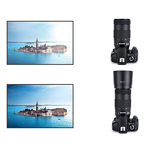 JJC ET-74B Bayonet Reversible Lens Hood Shade for Canon RF 100-400mm f/5.6-8 is USM and EF 70-300mm f/4-5.6 is II USM Lenses, Replaces Canon ET-74B Lens Hood, Not Affect to Use 67mm Filter or Cap - Image 5