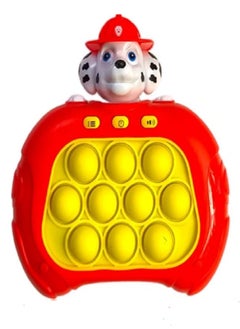 Pop It Game - Quick Push Game Console Quick Response Game Toy, Push Pop Bubble Fidget Sensory Toy (Paw Patrol) Red