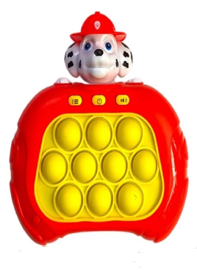 Generic - Pop It Game - Quick Push Game Console Quick Response Game Toy, Push Pop Bubble Fidget Sensory Toy (Paw Patrol) Red - Image 1