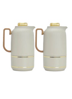 Badraig 2-Piece Coffee And Tea Vacuum Flask Green Grey/Gold 1 Liter  - Image 3
