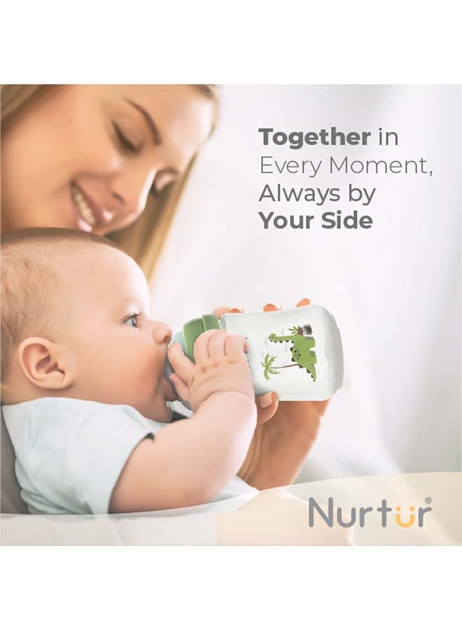 Nurtur Nurtur Cozi - 160Ml Anticolic Feeding Bottle - PP - Green Multi  - Image 4