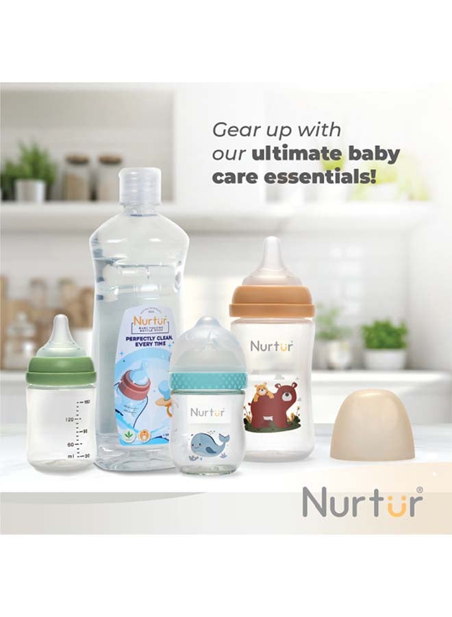 Nurtur Nurtur Cozi - 160Ml Anticolic Feeding Bottle - PP - Green Multi  - Image 3