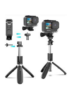 Rock Pow Selfie Stick, 3 in 1 Extendable Selfie Stick Tripod with Detachable Bluetooth Wireless Remote Phone Holder for iPhone 12/Xs/iPhone 8/iPhone 11/11pro, Galaxy S10/S9 Plus/S8/Note8, LG,Go Pro,Camera  (L02, Black)  - Image 2