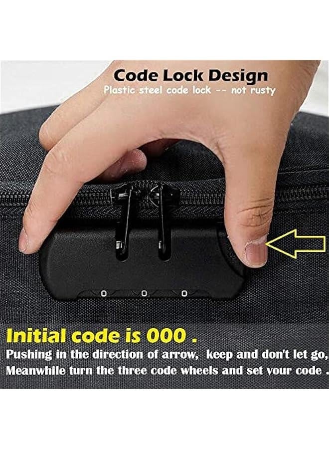 Oxford Document Organizer with Safe Code Lock,Storage Pouch Credential Bag Diploma Storage Important Document and File Pocket, Laptop, Notebooks,Bank Cards Valuables Travel Bag with Separators (Blac - Image 5