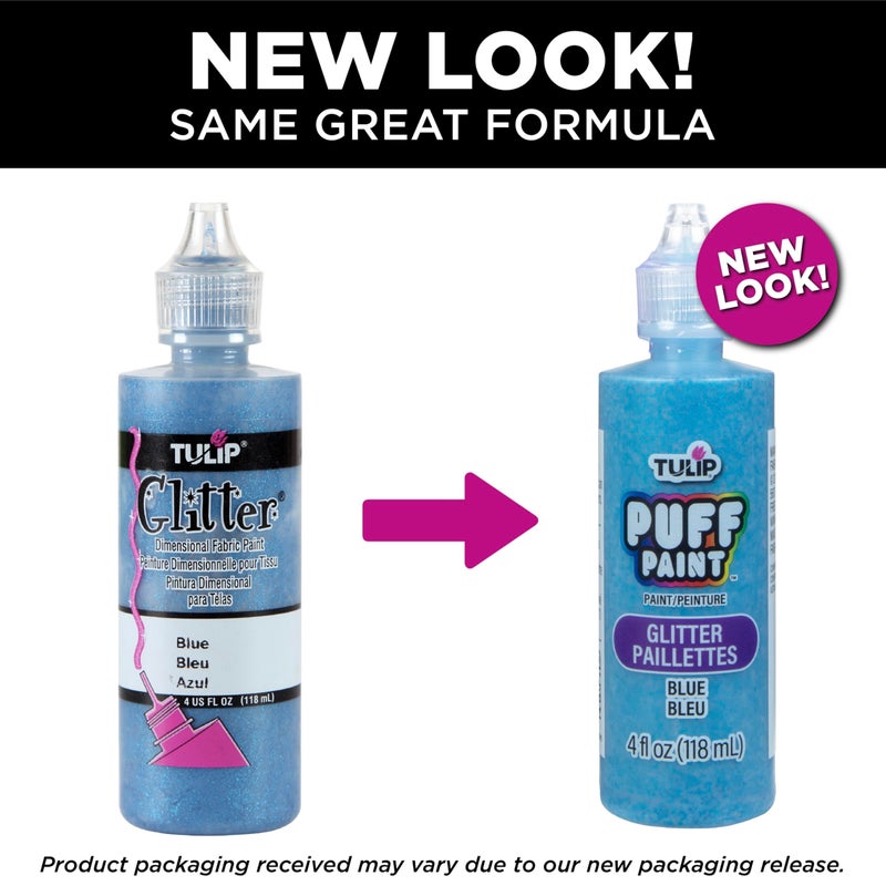 TULIP Puff Paint Glitter Blue 4 Fl Oz (Pack of 1) - Image 5