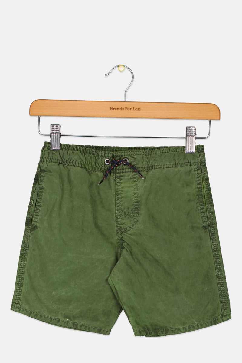 Sundek Toddlers Boys Brand Logo Basic Shorts, Olive - Image 1