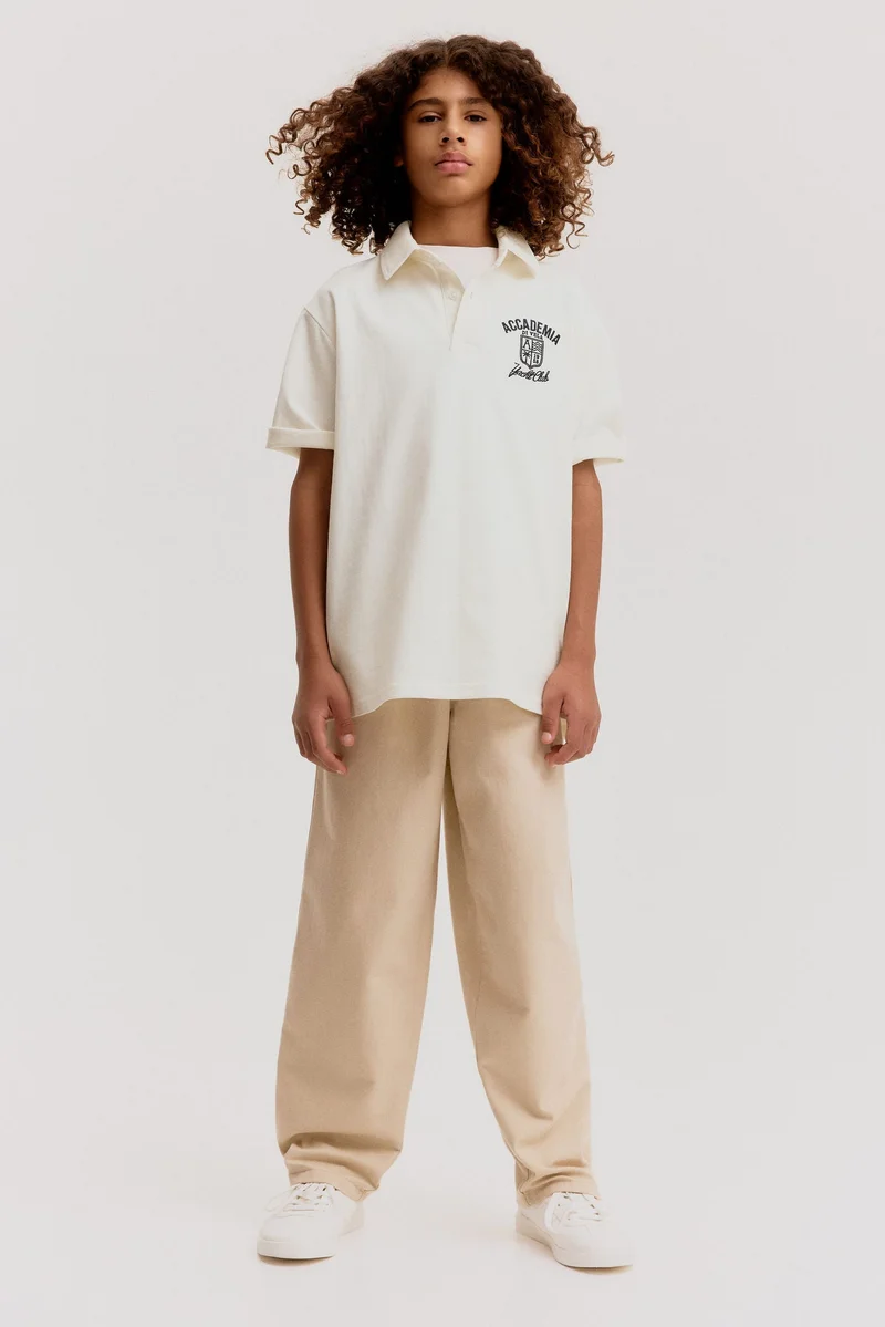 H&M Text-motif polo shirt