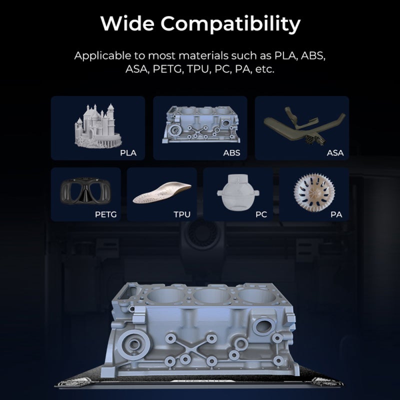 3D Printer Build Plate: Black Premium PEI Powder Coating - Ultra-high Adhesion Print Bed Surface for Creality K1 Max 3D Printers - Image 2