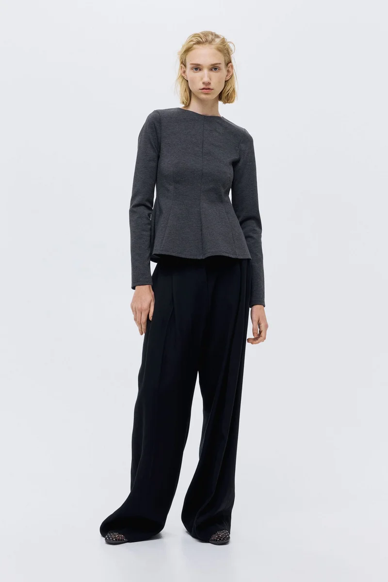 H&M Jersey peplum top