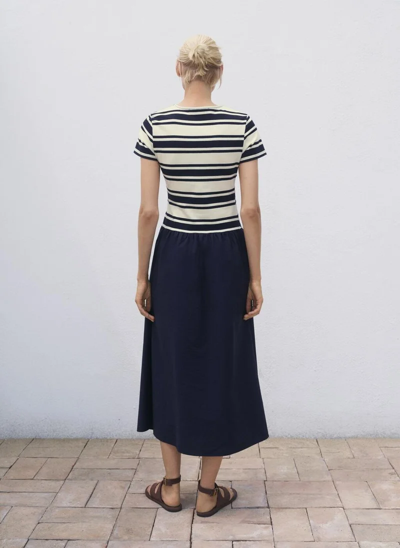 MANGO Mixed striped dress
