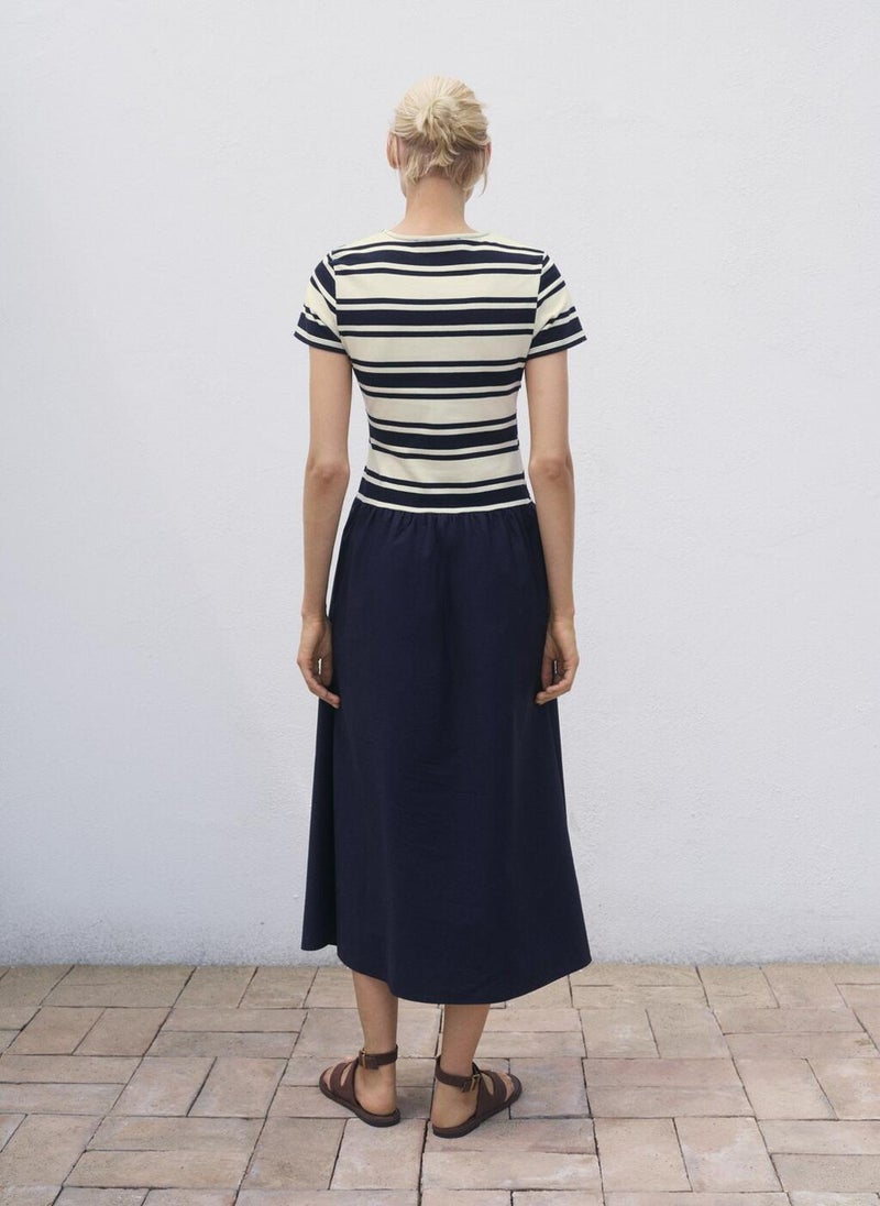 MANGO Mixed striped dress  - Image 2
