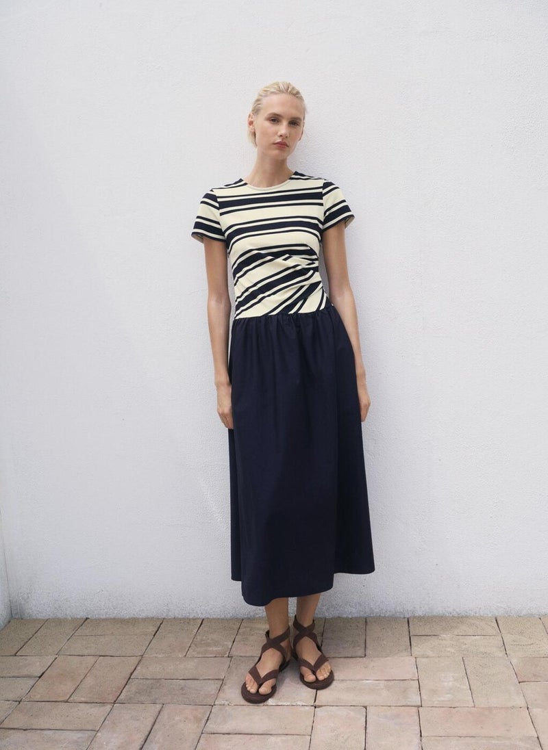 MANGO Mixed striped dress  - Image 1