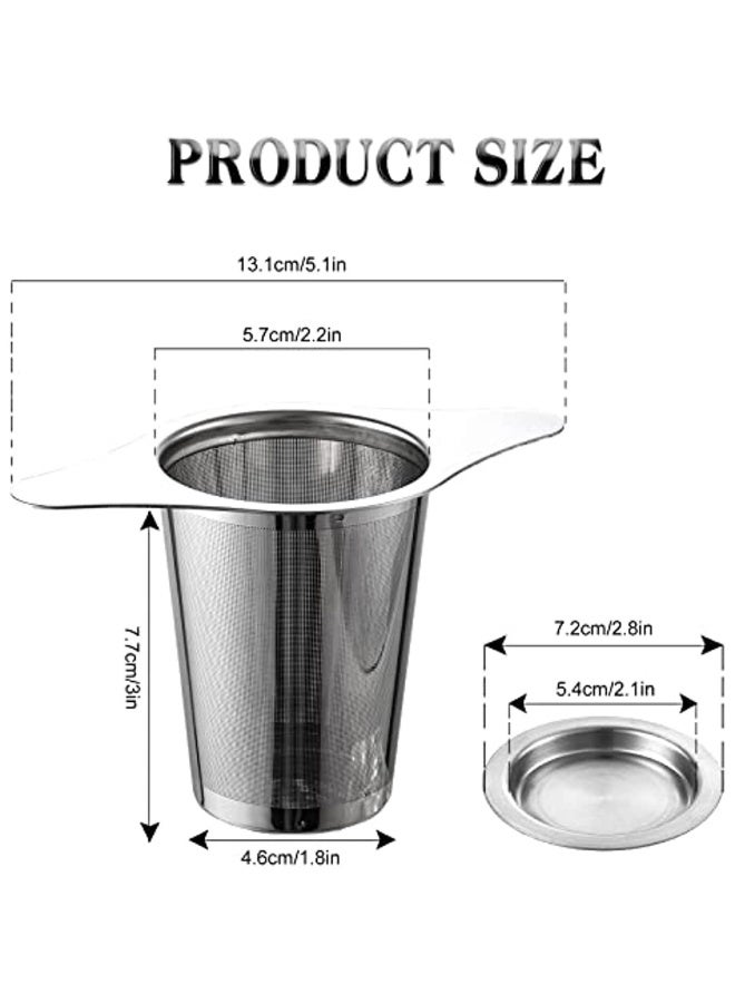 2PCS A The Filter With Hats & Lid Tea Infuser The Filter for Cup Tea Colander Tea Infusers Tea Cup for Mug/Cup/Teier/Glass  - Image 4