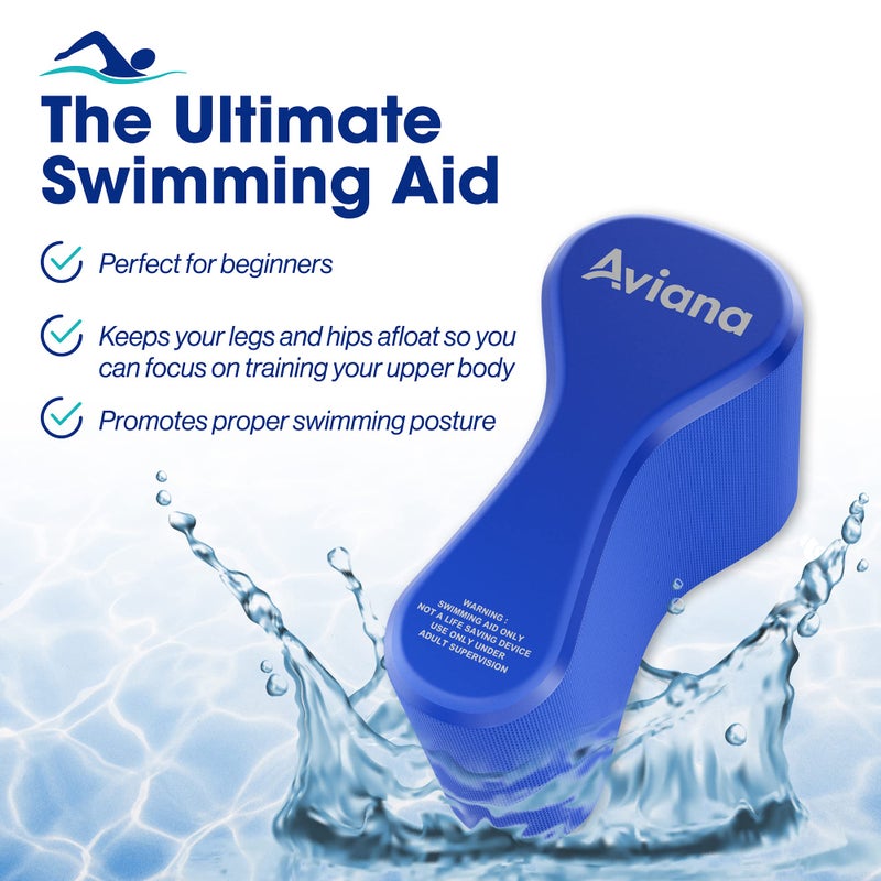 Pro Aviana Pull Buoy Swim Training Leg Float for Adults & Youth | Swimming Pool Strokes & Upper-Body Strength EVA & BPA Free (Blue) - Image 3