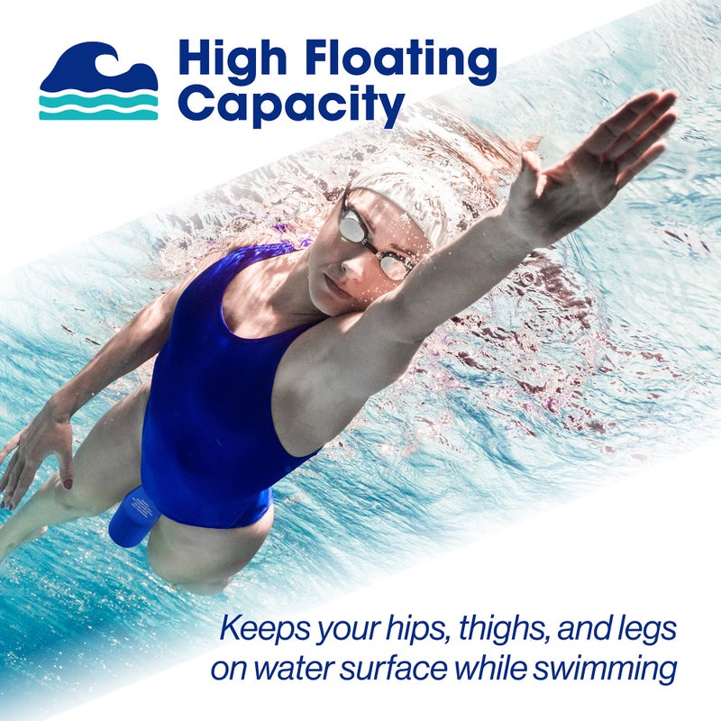 Pro Aviana Pull Buoy Swim Training Leg Float for Adults & Youth | Swimming Pool Strokes & Upper-Body Strength EVA & BPA Free (Blue) - Image 4