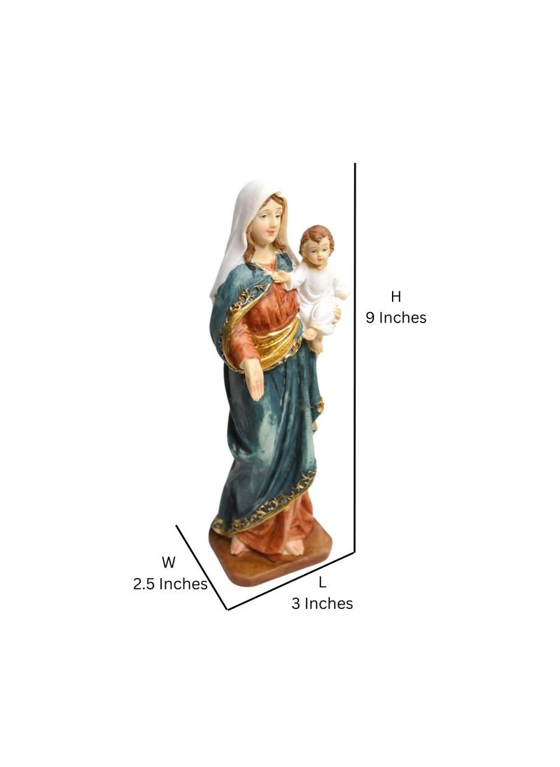 Wonderland - Wonderland Mother Mary with Baby Jesus Statue, Christmas Decoration, Home Decoration - Image 1