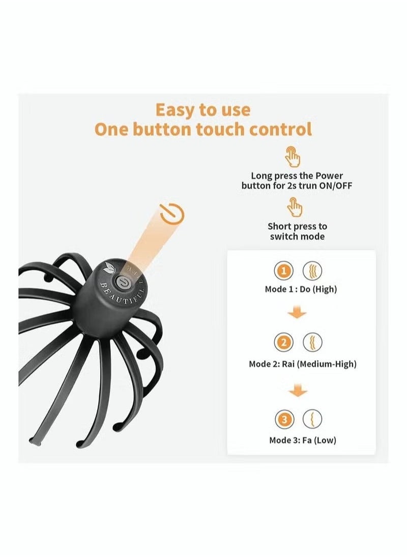 ASIV - Electric Scalp Massager with 3 Modes, 360 Degree Head Massager, Cordless Portable Head Scratcher Massager for Stress Relax - Image 1
