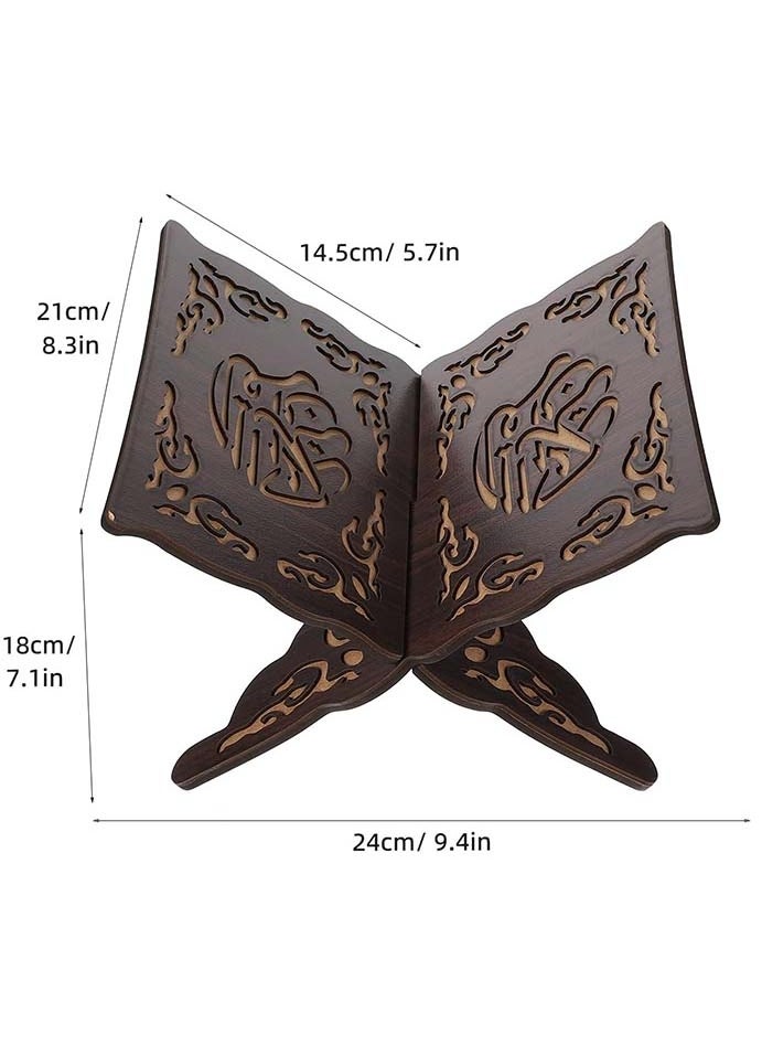 YIM-VIBEHAUS Quran Holder Quran Stand Quran Cabinet Prayer Book Stand Ramadan Reading Shelf Mubarak Muslim Party Ornament Book Holder  - Image 5
