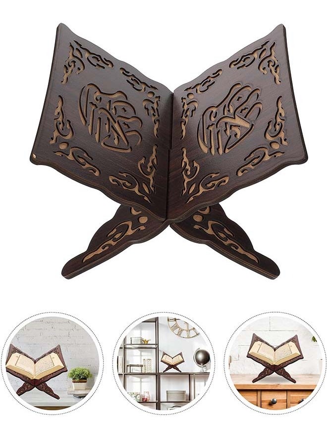 YIM-VIBEHAUS Quran Holder Quran Stand Quran Cabinet Prayer Book Stand Ramadan Reading Shelf Mubarak Muslim Party Ornament Book Holder  - Image 1