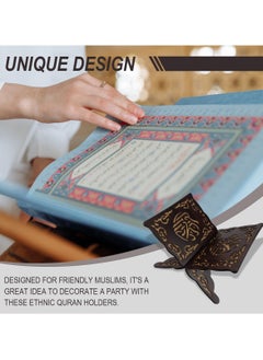 YIM-VIBEHAUS Quran Holder Quran Stand Quran Cabinet Prayer Book Stand Ramadan Reading Shelf Mubarak Muslim Party Ornament Book Holder  - Image 3