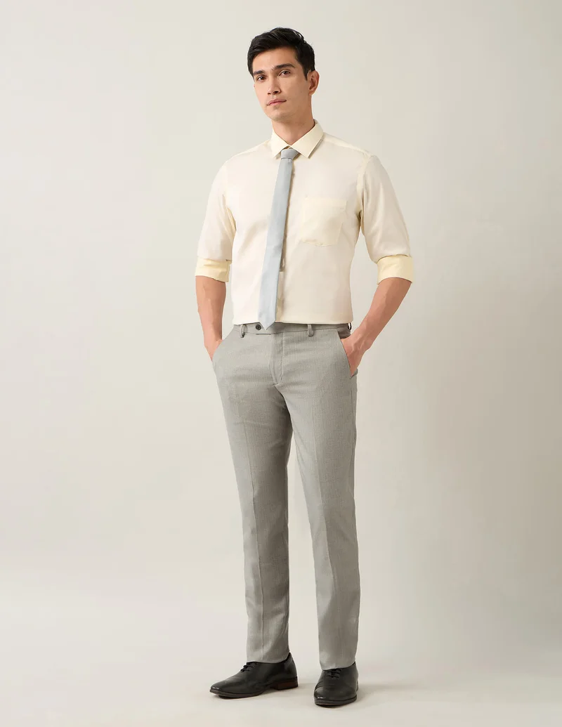 Arrow Light Yellow Liberty Classic Fit Autopress Shirt for Men | Best Price UAE