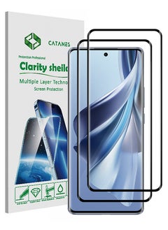 2 Pack For Oppo Reno10 Screen Protector Full Coverage Screen Protector Clear Anti-Bubble Shield Tempered Glass Screen Protector