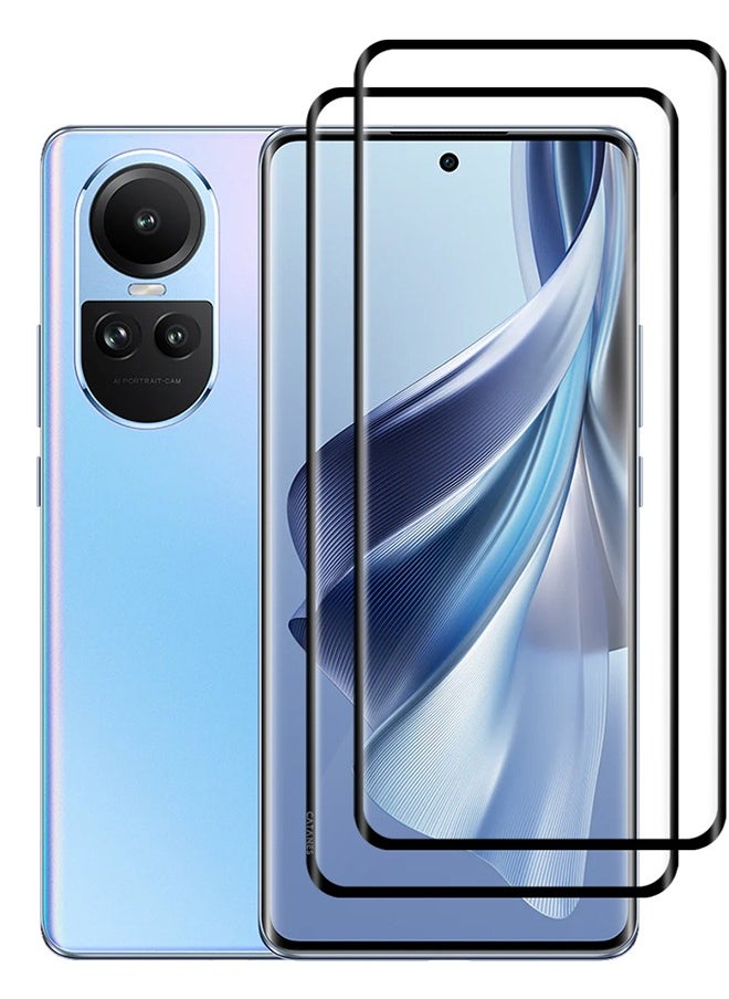 CATANES - 2 Pack For Oppo Reno10 Screen Protector Full Coverage Screen Protector Clear Anti-Bubble Shield Tempered Glass Screen Protector - Image 1