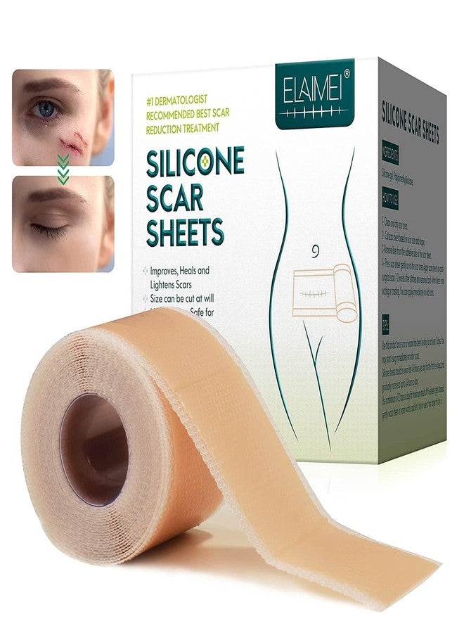 DPISZONE Silicone Scar Sheets, Silicon gel sheets for Scars Transparent Medical Silicone Gel Tape for Scar Removal, Silicone Scar Tape Roll For Hypertrophic Scars and Keloids Caused by Surgery - Image 1