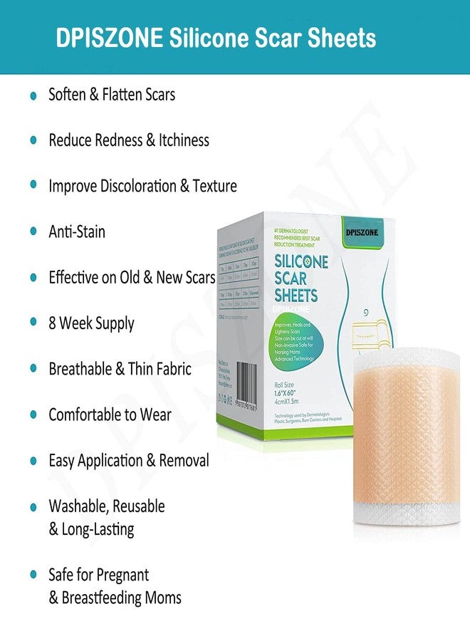 DPISZONE Silicone Scar Sheets, Silicon gel sheets for Scars Transparent Medical Silicone Gel Tape for Scar Removal, Silicone Scar Tape Roll For Hypertrophic Scars and Keloids Caused by Surgery - Image 4