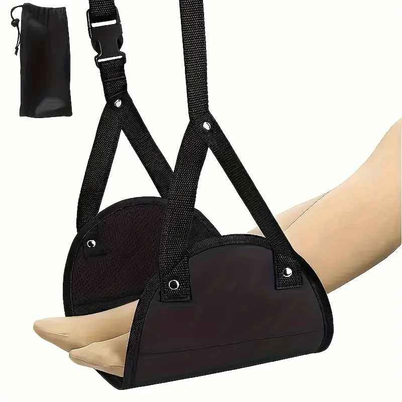 NIHSPRUHAY NIHSPRUHAY Airplane Footrest Large Size Foot Hammock with Premium Memory Foam Reduce Swelling and Pain The Best Airplane Travel Accessories Breathable Travel Foot Rest Make Your Long Trip More Comfortable - Image 1